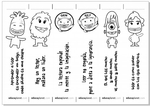 marcapaginas para imprimir y colorear gratis de educaplanet