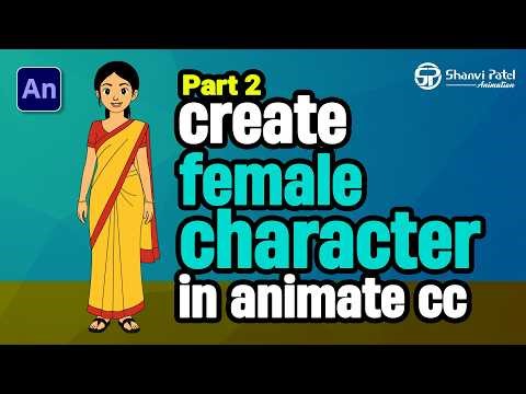 create female character in animate cc | 2D Character | 2d cartoon video | Indian Character | part 2