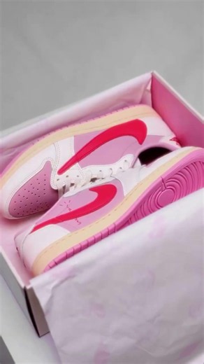 The Most Hyped Travis Scott Jordan 1 Low "Shy Pink" 🌸 #Shorts