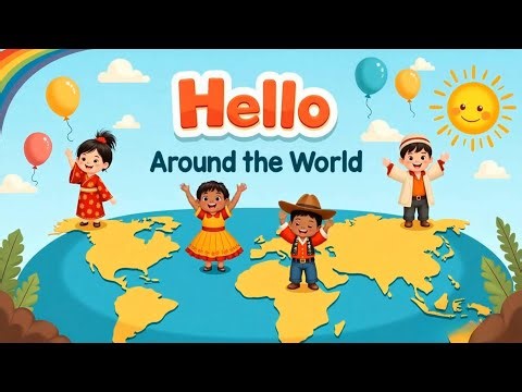 Hello Around the World 🌎 | Learn Greetings in Many Languages | Kids Song