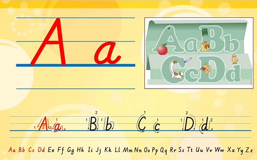 26个英文字母标准手写体示范，从A到Z一应俱全，快来学习吧！