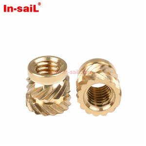 [Hot Item] Brass Knurled Heat-Staking Threaded Insert Nuts for Plastics and Laptop Unc 1/4-20 8-32 10-24 M3 M5 M6 M8 in Stock