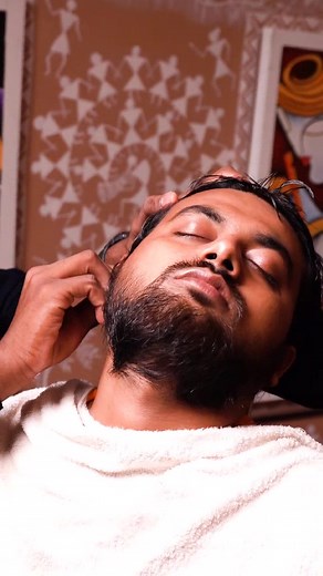 Enjoy 💆‍♂️ ear washing #indianbarber #asmr #asmrsleep #asmrbarber