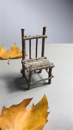Tiny Stick Chair 🪑✨ #stick #chair #mini #craft #diy #kids #fun #easy #art #creative | paper craft ideas