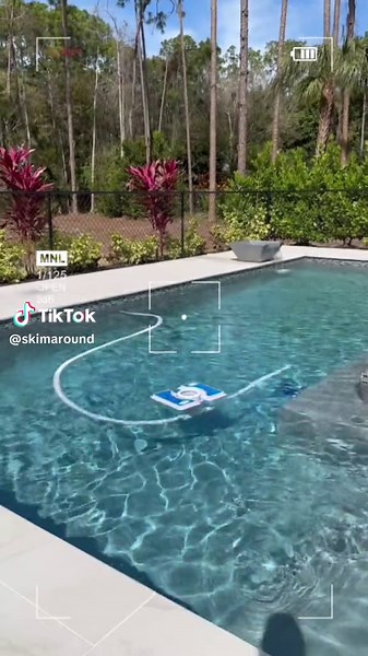 The ultimate floating pool skimmer! Say goodbye to debris on the surface and the floor of your pool! #poolowner #poolowner #poollife #pooltok #cleanpool #poolideas #skimaround #poolside #poolguy #pooltime #poolcleaning