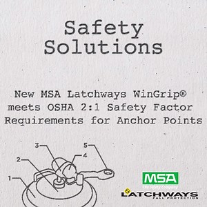 Need to provide a workplace that complies with standards, rules and regulations? The New MSA Latchways WinGrip® meets OSHA 2:1 Safety Factor Requirements for Anchor Points. Discover more here: http://bit.ly/2cg3la1 | MSA
