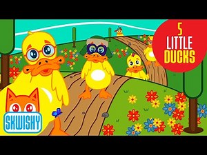 Five Little Ducks | Kids Songs | Skwishy For Kids