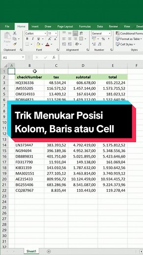Kadang ngga cuma typo yang perlu dibersihin, tapi salah salah input lokasi cell, baris atau kolom itu bisa aja terjadi. Pelajari cara ini biar bisa lebih cepat menukar posisi cell! Boleh di save biar ga lupa dan silahkan follow page ini untuk tips Excel, Business Intelligence dan Data Analytics lainnya ya 👋 Jangan lupa cek link di bio untuk info live class dan course yang ada! #excel #exceltips #tutorialexcel #belajarexcel #businessintelligence #dataanalytics #excelpemula