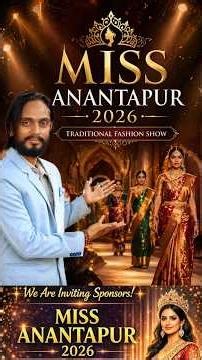 Miss Anantapur👑2026Online auditions are now open Candidates From Anantapur