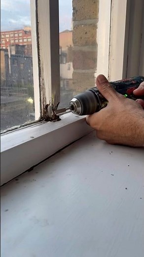 Repairing a rotten wooden window frame using Repair Care resin filler #home #renovationproject #diy