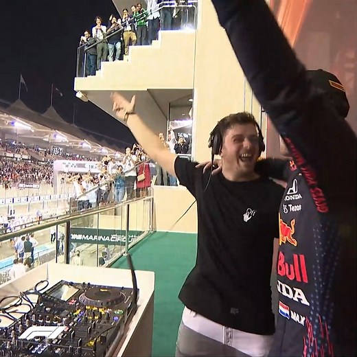 Max Verstappen and Martin Garrix celebrate his title win post-race! 🎧🥳 | F1