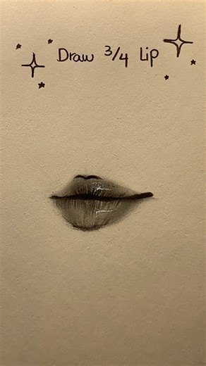 3/4 lip drawing tutorial✨#howtodraw #shorts #drawing #viralvideo