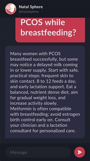 How to manage PCOS while breastfeeding?
