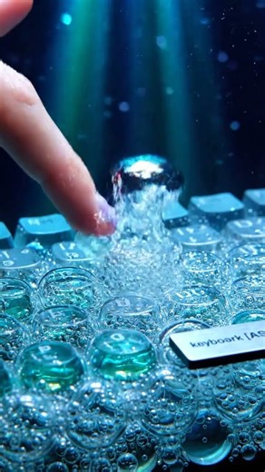 Water bubble keyboard ASMR #shorts