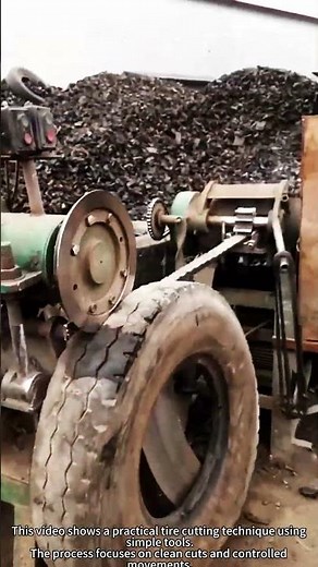 Tire Cutting Technique 🔪 So Clean