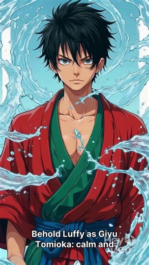 🔥 Luffy in Demon Slayer Mode?! Tanjiro, Sengoku vs Muzan Style 🔥 #shorts #onepiece #demonslayer