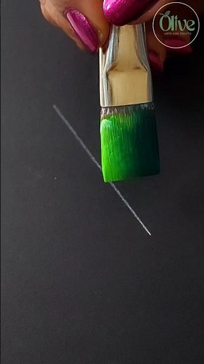 Satisfying Onestroke leaf Painting Technique 🌿✨️🖌 #shorts #painting