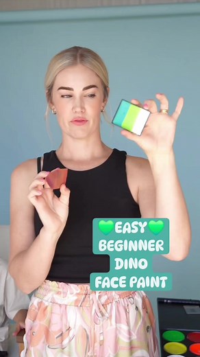 Easy Beginner Dino Face Paint Tutorial
