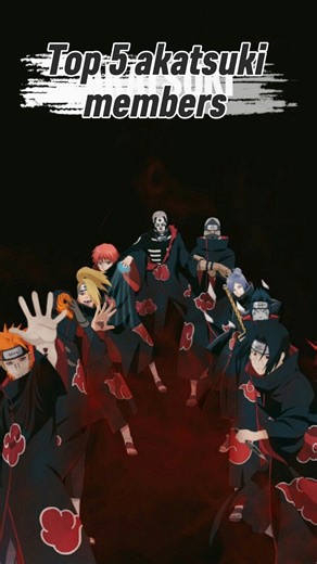 🔥 Top 5 Strongest Akatsuki Members Ranked! #anime #shorts #naruto #akatsuki