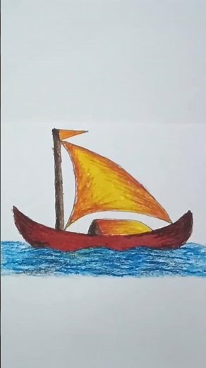 How to Draw Boat ⛵ | Easy Drawing Tutorial for Beginners #shipdrawing #easydrawing #short