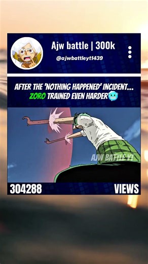 After the ‘Nothing Happened’ Incident… Zoro Trained Even Harder🥶 #onepiece #zoro