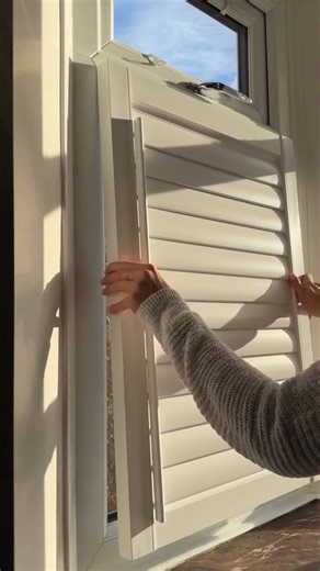 Bay windows, made easy ✨🏡 Our PerfectFIT Kit Pure White no drill shutters give a stylish look with zero tools - just measure, click into place with brackets and admire. Shop our shutters - https://bit.ly/4pTrbLV Styled by 📸ourcountrysidedream | Blinds 2go