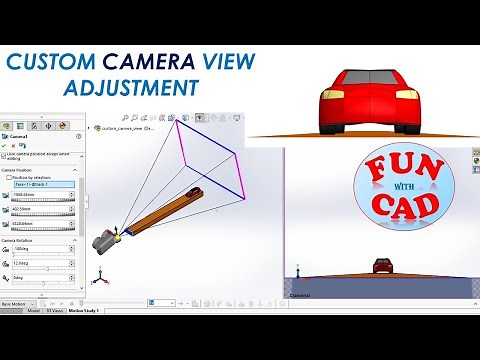 Learn custom CAMERA VIEW manual adjustment | SolidWORKS Assembly tutorial | Basic Motion Animation