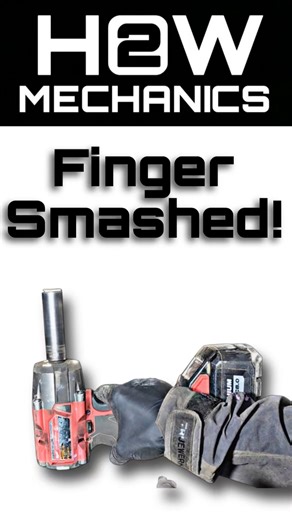 The Dumbest Way To Smash a Finger Being a Mechanic! #mechanic #fail #dumb