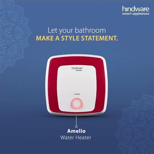34 reactions · 14 comments | The Amelio water heater comes with colour-changing LED lights to indicate the heating progress and its stylish design can truly complement your bathroom décor. hindware #HindwareSmartAppliances #HindwareWaterHeater #KitchenAppliances #IotAppliances #HindwareIotAppliances #SmartAppliances #SmartFeatures #TheFutureIsSmart | Hindware Smart Appliances | Facebook