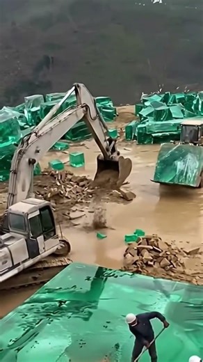 ⛏️ El Yacimiento de Vidrio Turquesa: Minería y Construcción a Gran Escala