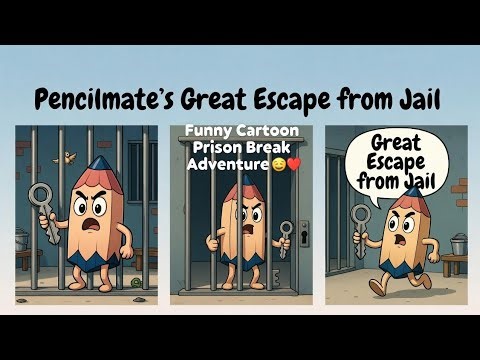 Pencilmate’s Great Escape from Jail | Funny Cartoon Prison Break Adventure 😂🔓
