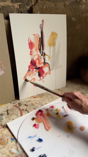 SARAH EYTON on Instagram: "“Painting Demo with Anthony Eyton RA. Episode 1.5” We could almost class this as SERIES 2 of this thrilling documentary!🤷🏻‍♀️ The pressure ramps up, as it’s now about him doing the actual paintings. (I say episode 1.5 because he had already started the paintings back in episode 5 of “Loading the Palette”…) Confused? Don’t worry, so am I!😂it will all become clear as the paintings unfold…. This is a world first, never been done before, as I will attempt to film him at