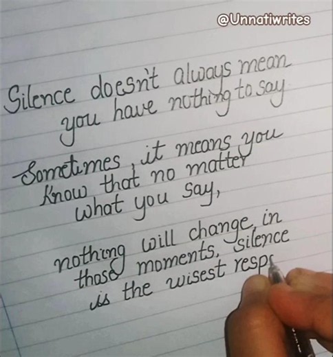 Silence Doesn't Always Mean You Have Nothing to Say ✍️ | Handwritten Quote #shorts#quotes