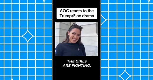 AOC Responded To The Trump & Musk Crashout Using An Iconic Meme