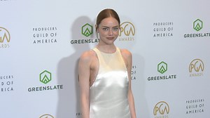 Emma Stone on the black carpet at the 37th annual Producers Guild Awards