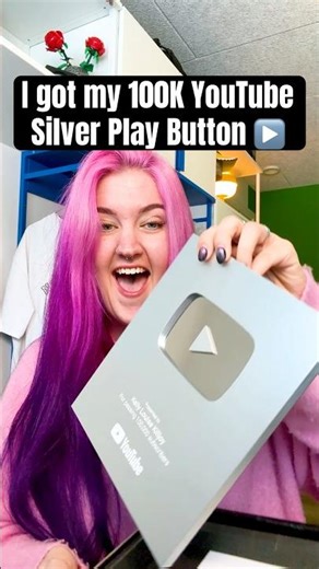 I got my 100k YouTube Silver Play Button ▶️ #youtubeplaybutton #silverplaybutton