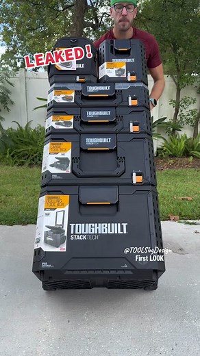 Leaked! New ToughBuilt StackTECH pro storage solution - available late October. #toughbuilt #stacktech #construction #tools #powertools #contractor #electrician #plumber #hvac