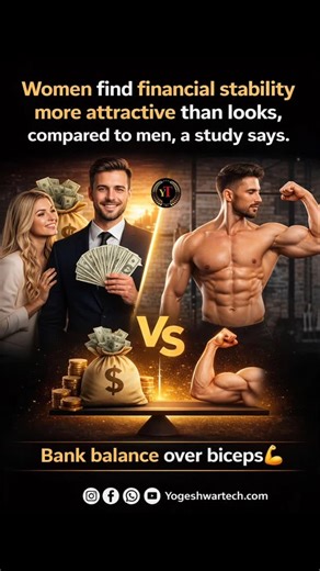 Yogeshwar Technologies on Instagram: "well-known study by evolutionary psychologists David Buss and David Schmitt, published under the Sexual Strategies Theory in Psychological Review, found that women consistently place more importance on financial stability and earning potential in a partner than on physical appearance, especially when compared to men. The study analysed mate preferences across multiple cultures and countries and found the same pattern repeating globally. While men, on average