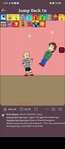 Classic Caillou gets grounded for 9999999999999 years touching his dad #classiccaillougetsgrounded