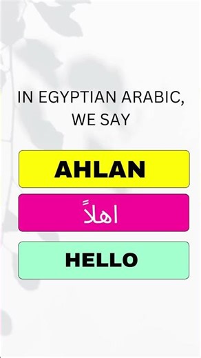 Speak Egyptian Arabic – Say hello like locals