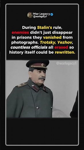 Stalin’s Terrifying Photo Erasures #ww2 #shorts