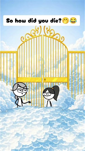 Meeting your enemy in the afterlife: So how did you die?😂 #cheating #animation #comedy #funny