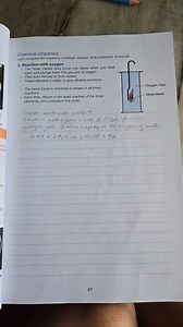 Sodium reacts with water:Sodium melts & forms a ball & fizzes... | Filo