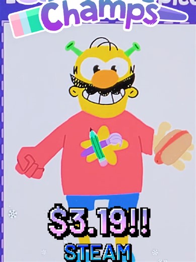 Looking for a new drawing game? 🎨 I spent 5 years working on Doodle Champs! Come check it out! #indiedev #steamdeck #digitalart #art #artists