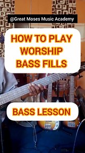 1.4K reactions · 132 shares | How To Play Simple Worship Bass Fills In 30 Seconds  BASS LESSON TUTORIAL @ Great Moses Music Academy #howtoplay #worship #bass #beginner #basslessons #basstutorial @highlight | Great Moses | Facebook