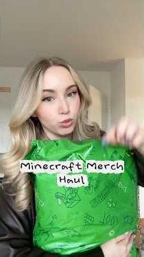 Minecraft Merch Unboxing 💚✨