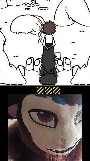 oh, the pillar just appeared before him! #transfur #changedgame #furry