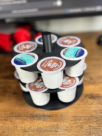 K Cup Stand 12 K Cups Spinning Tower Black/red - Etsy