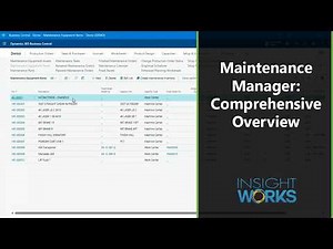 Maintenance Manager - Comprehensive Overview