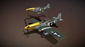 North American P-51D Mustang - Ferocious Frankie - Buy Royalty Free 3D model by Panaristi
